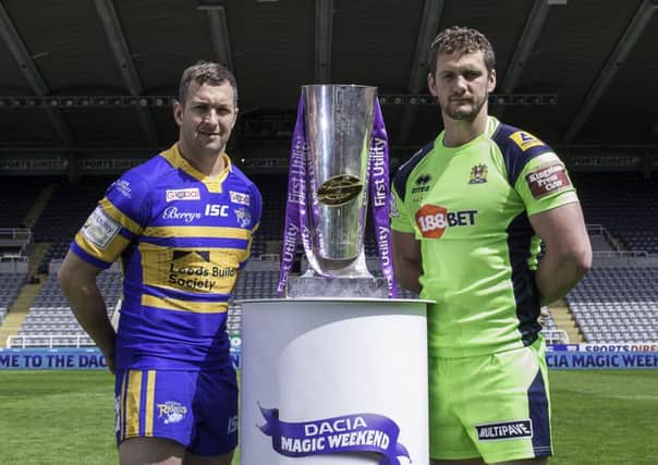 Sean O'Loughlin with Danny McGuire at Newcastle's St James' Park