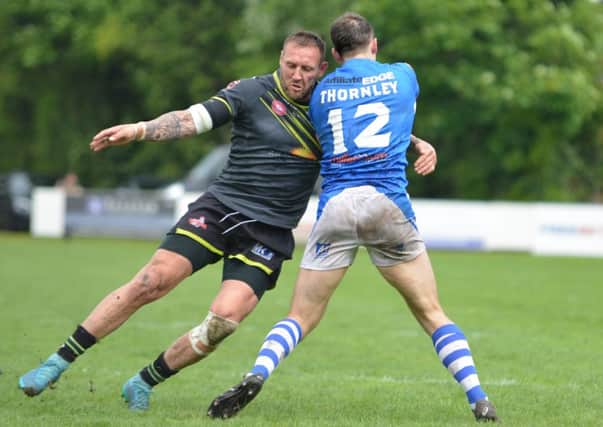 Gareth Hock in action against Swinton