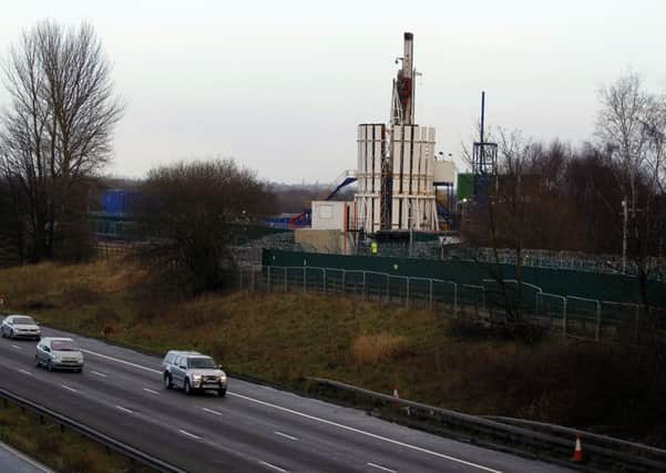 A general view of the fracking site at Barton Moss