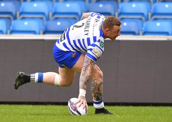 Josh Charnley scores against Salford