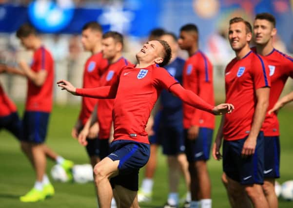 England's Jamie Vardy during a training session at Stade de Bourgognes, Chantilly