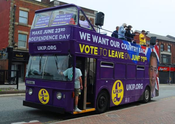 The UKIP battle bus in Leigh