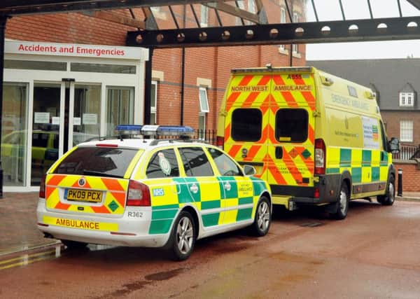 Ambulances outside Accident and Emergency (A&E)