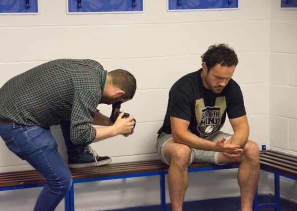 Wigan-born RL ace Jon Clarke filming an advert for the sporting charity State of Mind where he spoke of his anguish over his brother-in-laws death