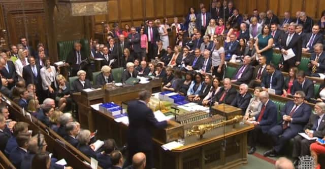 Prime Minister David Cameron during his last Prime Ministers Questions in the House of Commons. See letter