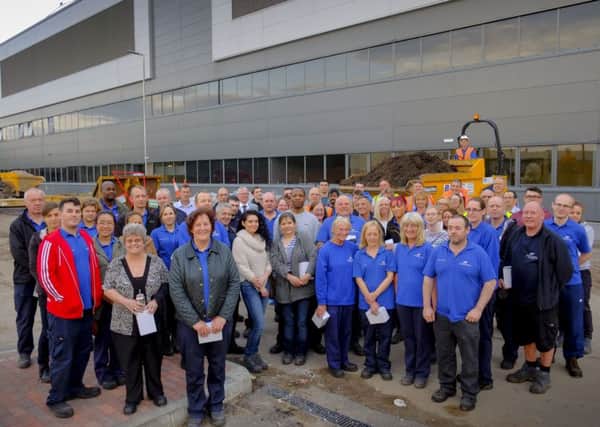 Nice-Pak employees outside the new Wigan factory