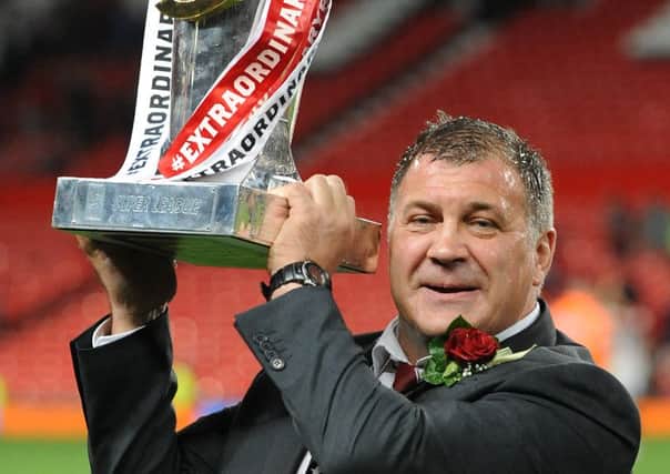 Shaun Wane with the Super League trophy in 2013