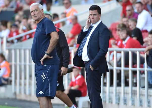 Gary Caldwell watches from the sideline on Saturday