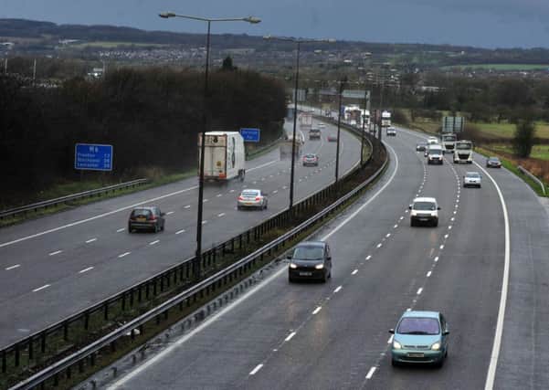 The M6 from Junction 26 at Orrell