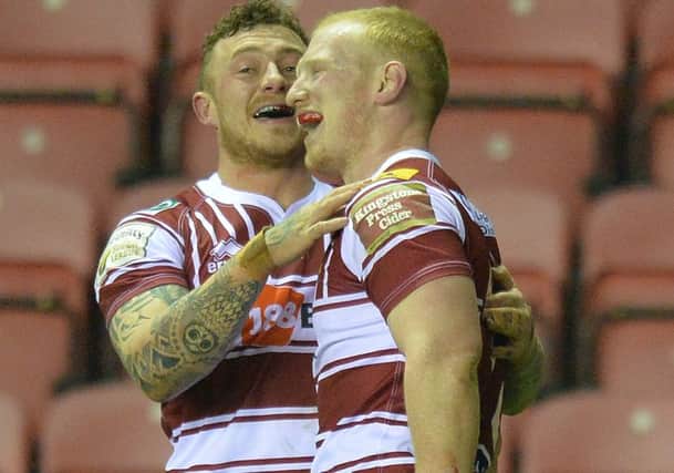 Liam Farrell (right) and Josh Charnley