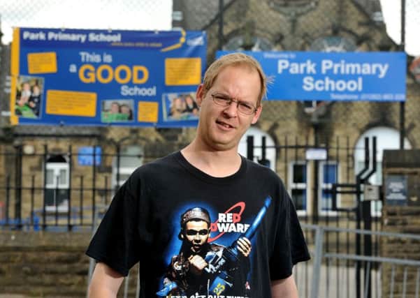 Craig McBeth has been banned from Colne Park Primary school premises and has resigned as a school governor after wearing a Red Dwarf T-shirt with an offensive slogan