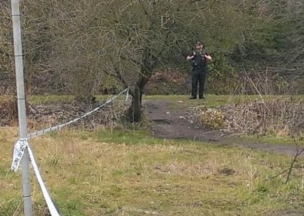 Police at the scene where Louise's body was found