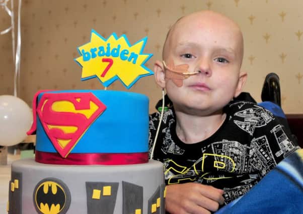 Braiden Prescott at his seventh birthday party, which was held at Whelley Labour Club last weekend