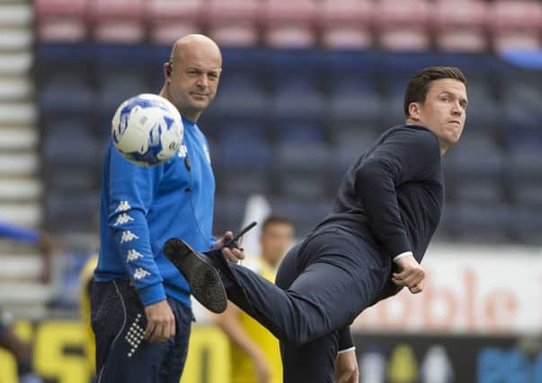 Gary Caldwell shows off his skills