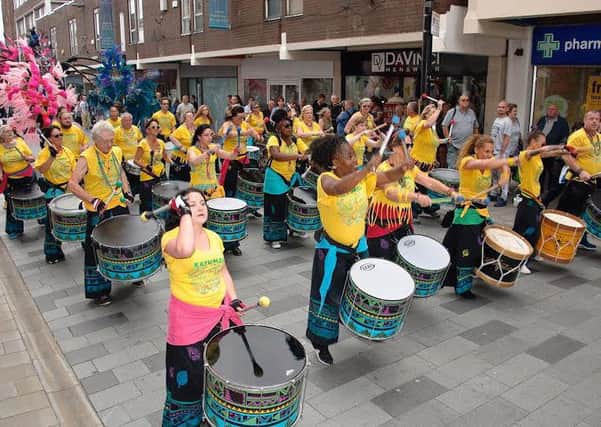 Katumba and Brouhaha kicked-off Summer Streets with a drumming and carnival parade