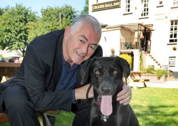Dean McDonald with his dog Peebles