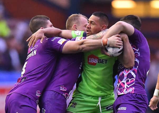 Willie Isa in action against his old club Widnes in their last meeting