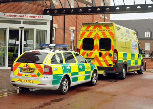 Ambulances outside Accident and Emergency