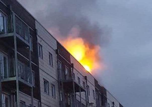 The fire last year at the apartments