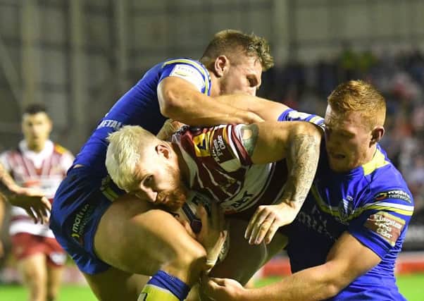 Sam Tomkins in his last match, the 35-28 win at Warrington