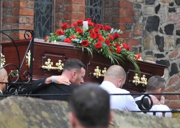 The funeral of murdered St Helens doorman, Danny Fox, held at St John's CE Church, Ravenhead
