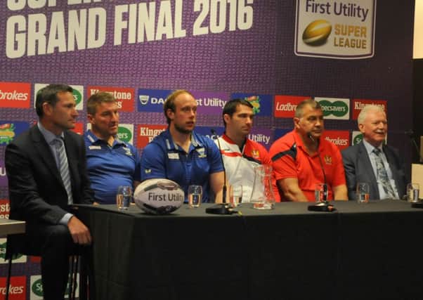 The top-table at the Super League Grand Final media conference this week