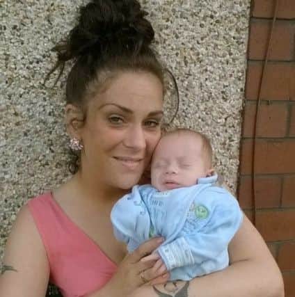 Danielle Slater with baby Jackson