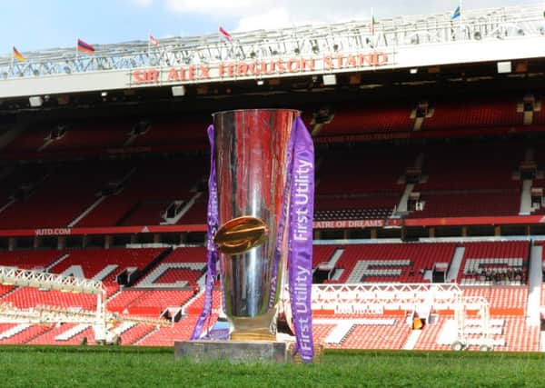 The Super League silverware at Old Trafford