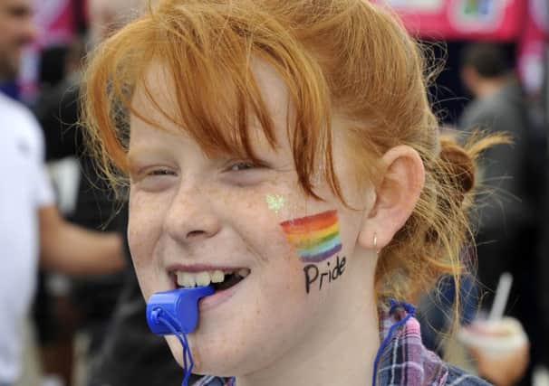 A reveller at the Wigan Pride festival
