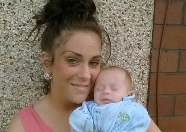 Danielle Slater with baby Jackson James