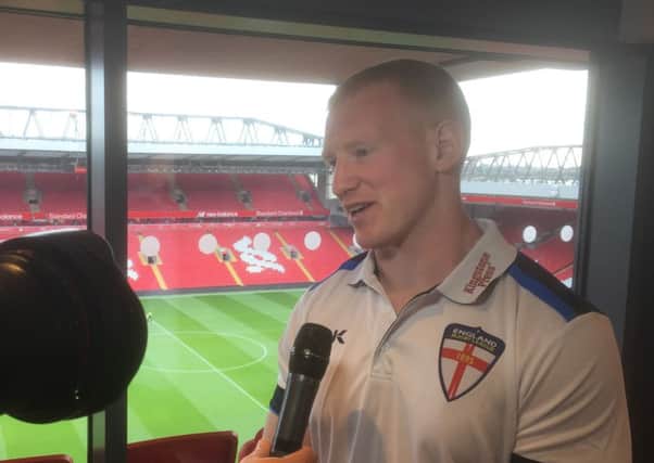 Liam Farrell spoke to the media at Anfield yesterday