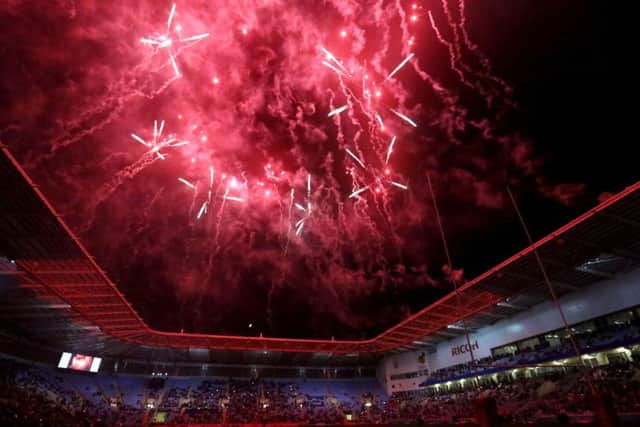 A spectacular fireworks display at half-time