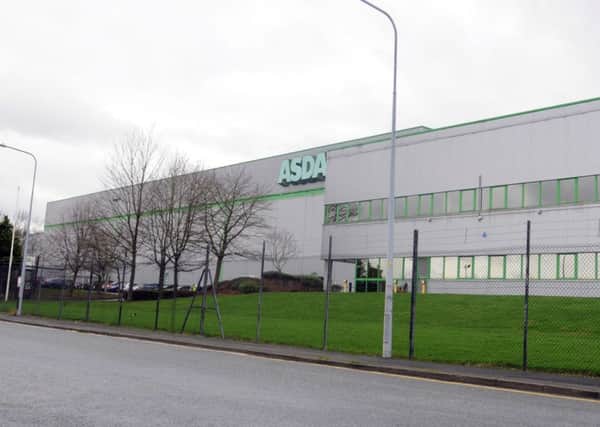 Exterior of the former Asda distribution centre at Wheatlea Industrial Estate, Marus Bridge, Wigan, which is now up for let