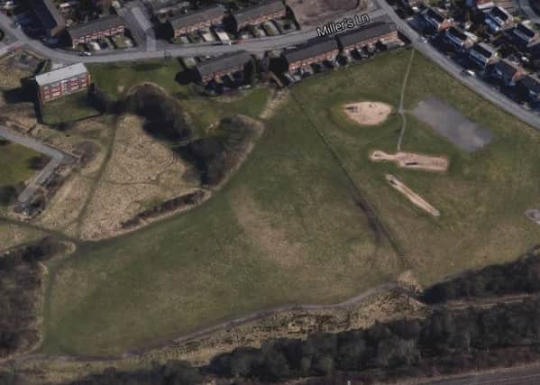 An aerial view of the site
