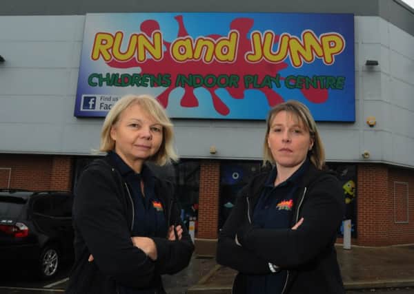 Eileen Bond and Regan Dixon-Tartt at Run and Jump children's play centre