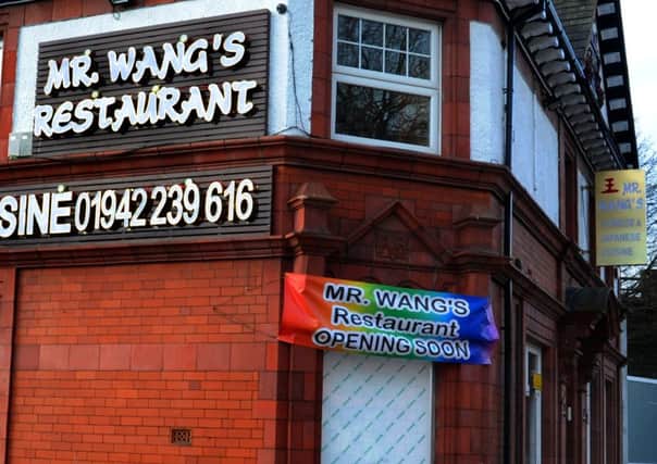Exterior of Mr Wang's Chinese and Japanese restaurant, due to open soon