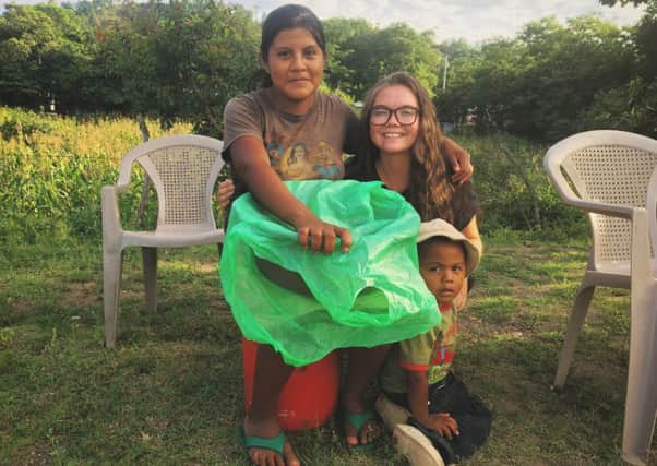 Nadia Rachford (right) volunteering in Nicaragua