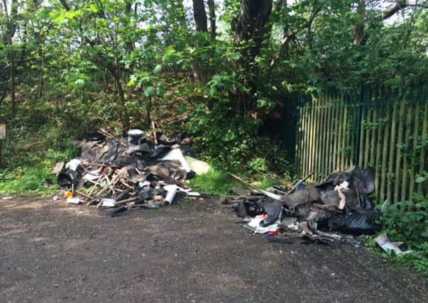 Rubbish dumped at Abbey Lakes