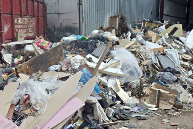 The chaotic state of Ainscough Skip Hire's Miry Lane yard when inspectors arrived