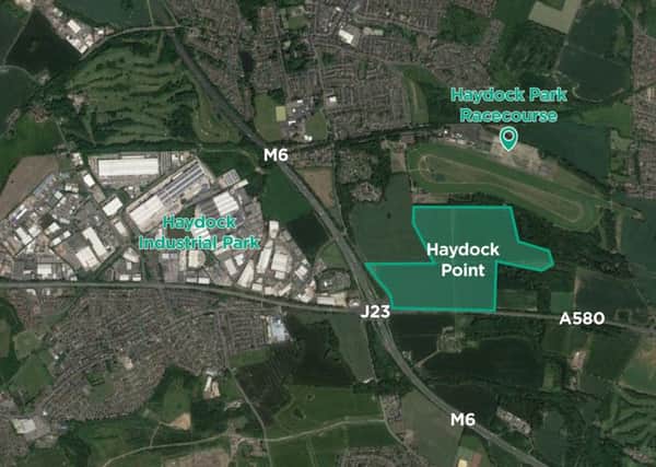 A map of the Haydock Point site