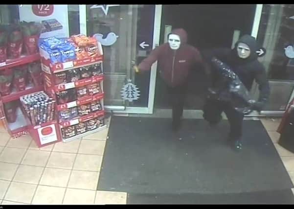 CCTV footage from the armed robbery