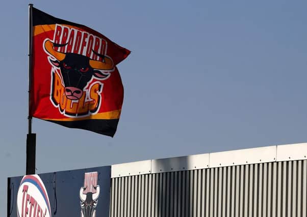 Bradford Bulls flag flying outside Odsal