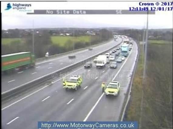 Police and ambulance services are currently attending athree-car accident on the M6 Northbound.