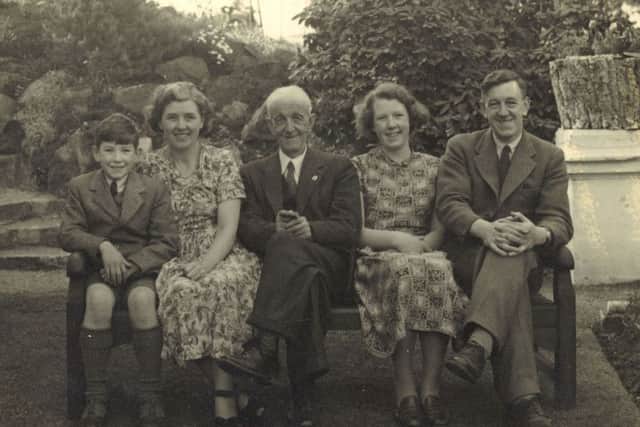 Who Do You Think You Are? Pictured: (L-R) Sir Ian McKellen, mother, grandfather, sister and father - circa 1949