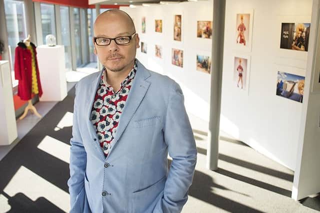 Dr Mark Edward at a recent art exhibtiion. Picture by Stuart Rayner