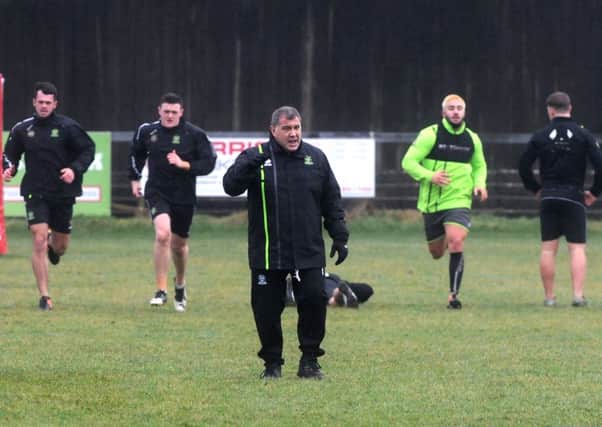 Shaun Wane gives the orders in training