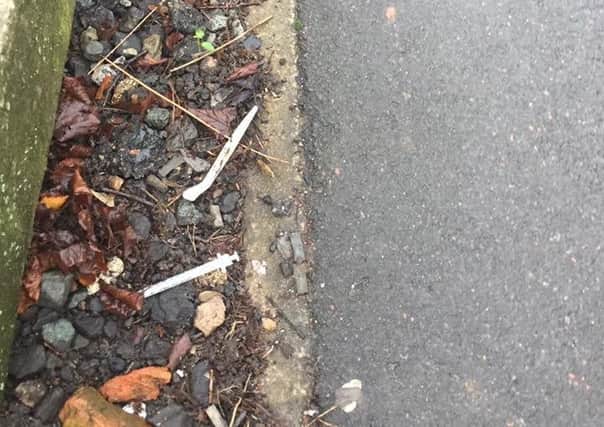 Used needles discarded on Chapel Street