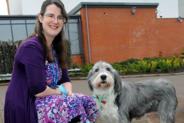 Former Crufts show dog Mink and owner Robynne Wood