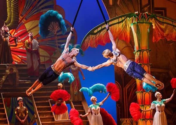 The Atherton twins in the Cirque du Soleil production Paramour