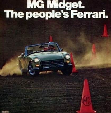 A 1970s British Leyland ad for the MG Midget